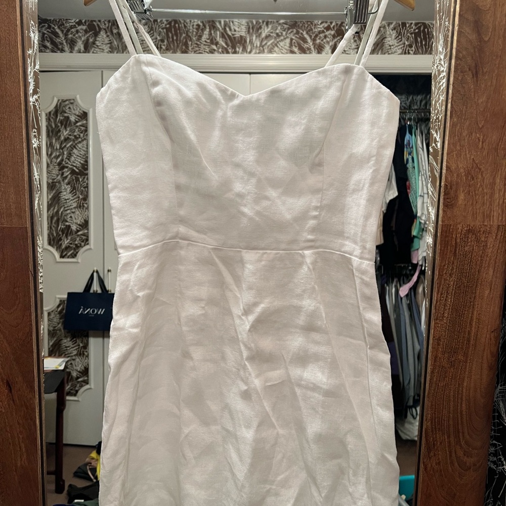 Reformation White Dress with Spaghetti Straps